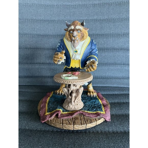 Disney Other - Disney THE BEAST WITH ROSE Figurine Beauty and the Beast Figure RARE- AS IS READ